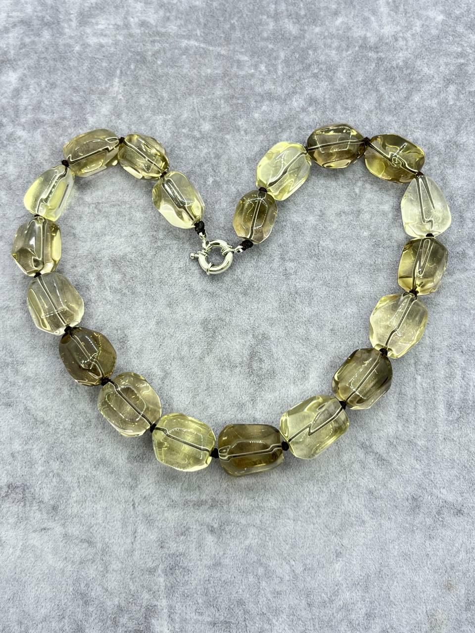 Бусы дымчатый кварц 40 см Разноцветный (10180)