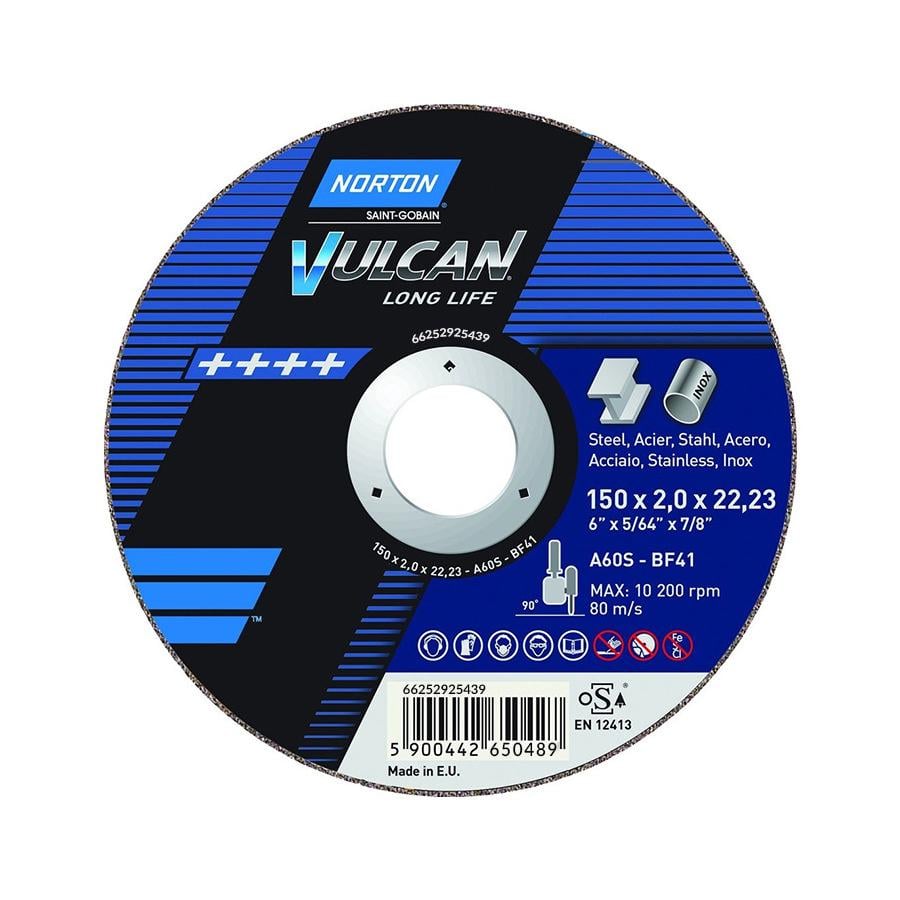 Отрезной диск Norton Vulcan 41 по металлу 150х2х22,23 мм (21081)