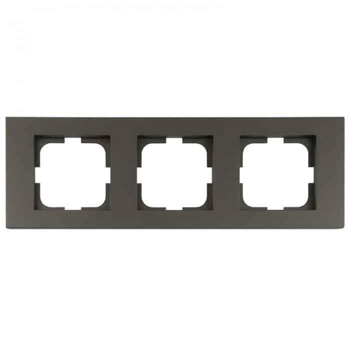 Рамка трехместная горизонтальная Ovivo Grano Моко (00000018693)