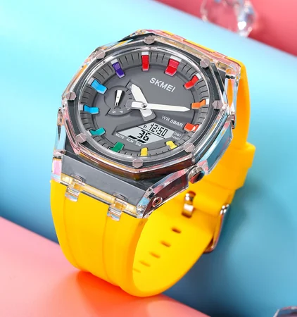 Наручные часы Skmei 2100YL Yellow - фото 4 Наручные часы Skmei 2100YL Yellow - фото 4