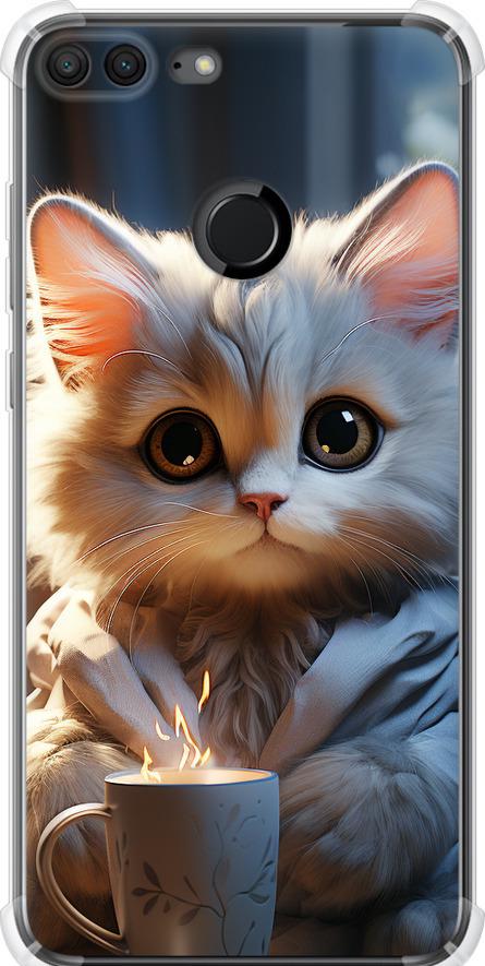 Чехол на Huawei Honor 9 Lite White cat (5646sp-1359-42517) Чехол на Huawei Honor 9 Lite White cat (5646sp-1359-42517)