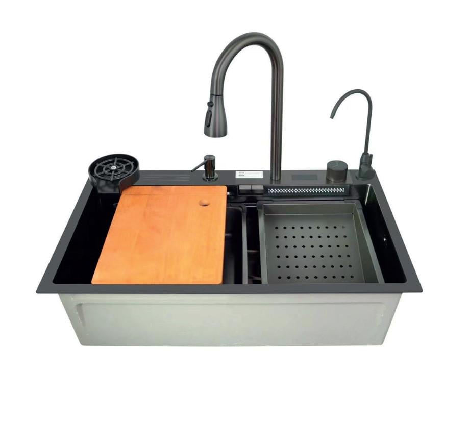 Мойка для кухни Zerix ZH7546-SET-07 Decor со встроенным смесителем Nano-Black (ZX5683) Мойка для кухни Zerix ZH7546-SET-07 Decor со встроенным смесителем Nano-Black (ZX5683)