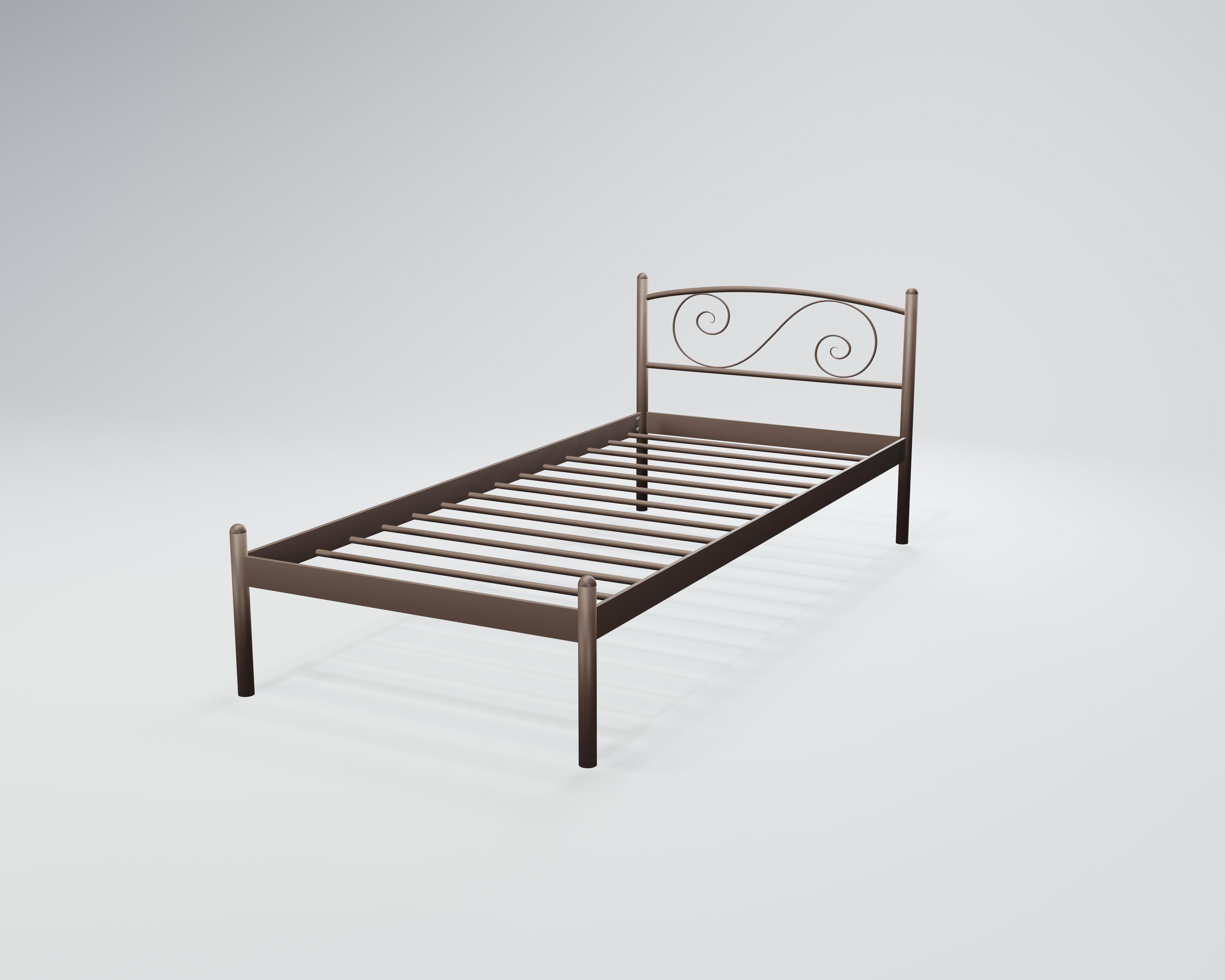Кровать металлическая Виола Мини 80x200 см Черная медь