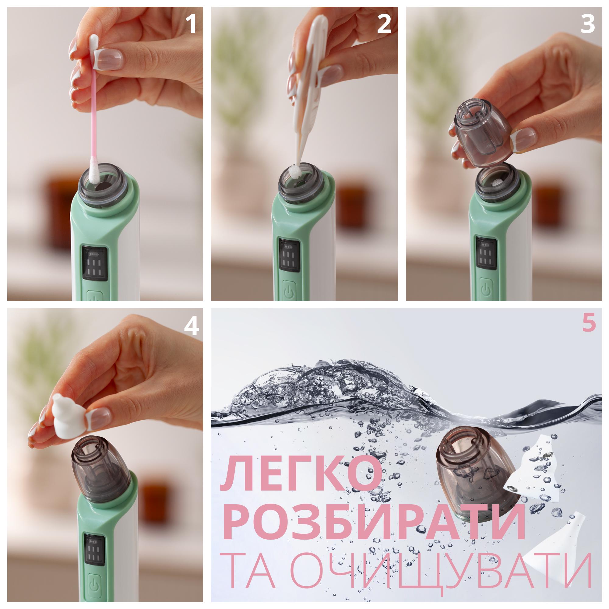 Аспиратор назальный электрический Swan Baby NoseCare PS-06 6 режимов Белый (61772882) - фото 8