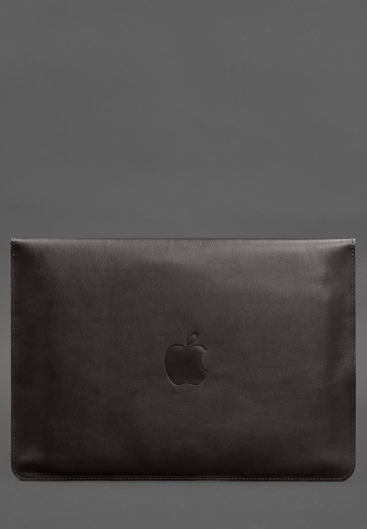 Чехол-конверт кожаный на магнитах для MacBook 15" краст Темно-коричневый (A-027692) - фото 4 Чехол-конверт кожаный на магнитах для MacBook 15" краст Темно-коричневый (A-027692) - фото 4