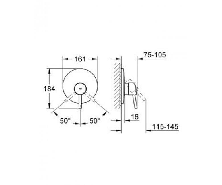 Зовнішня частина змішувача Grohe Concetto 19345001 Хром (113316) - фото 2