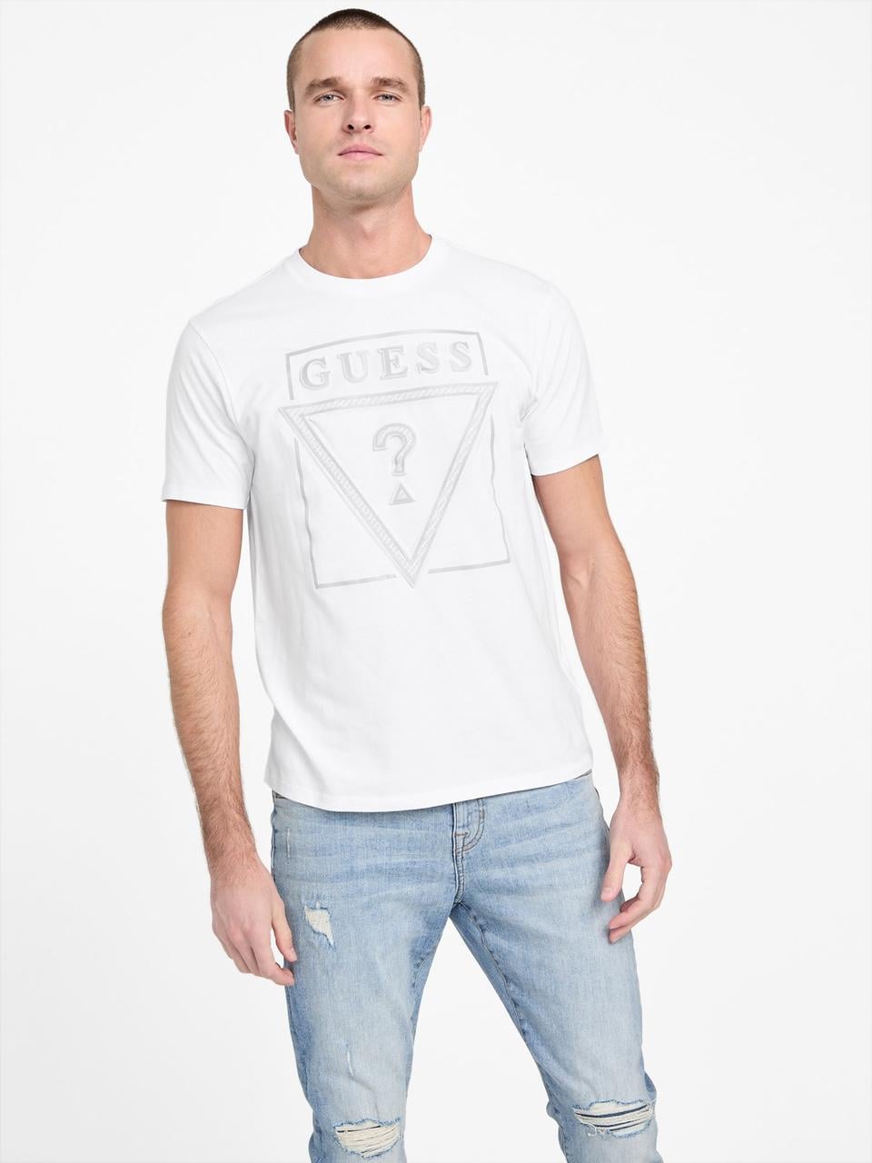 Футболка мужская Guess Eco Itzel Logo M Белый (7620837402544)