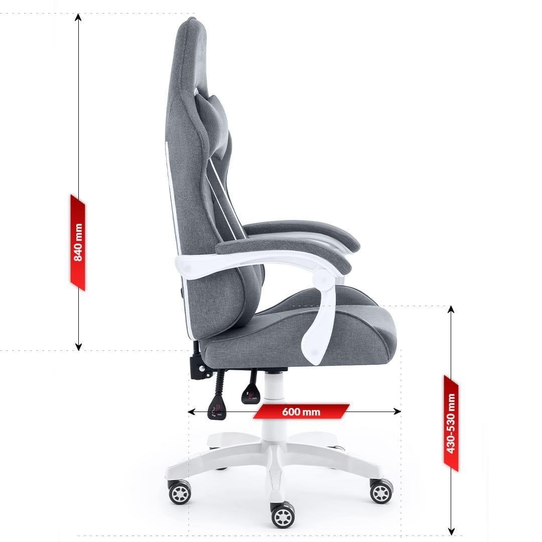 Кресло компьютерное Hell's Rainbow тканевое Gray (5904204981651) - фото 9