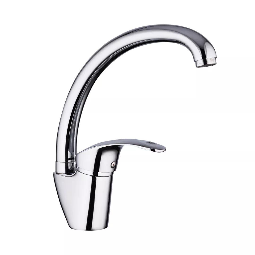 Змішувач для кухні Frap F4121 з довгим виливом одноважільний латунь Хром (SQ-1034155)