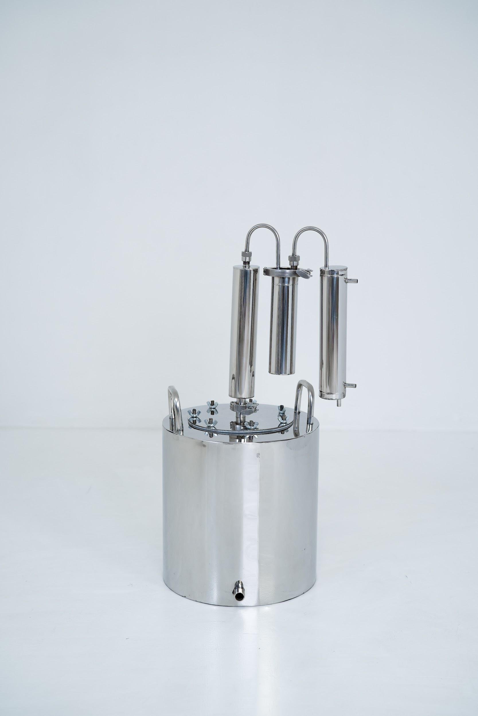 Аппарат дистилляционный Бимбер СТАНДАРТ электрический 3 кВт с двумя сухопарниками 23 л