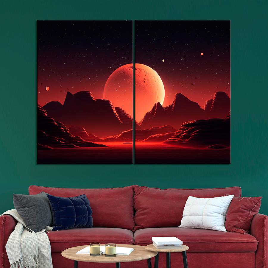 Картина космос Пейзаж с видом на космос 165x122 см (A1296-2) Картина космос Пейзаж с видом на космос 165x122 см (A1296-2)