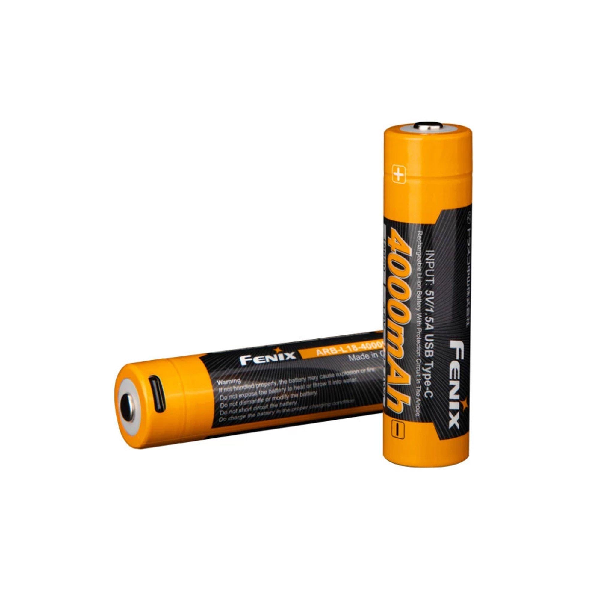 Батарейки Fenix АКБ 18650 4000 mAh Li-ion V3.0 Type-C
