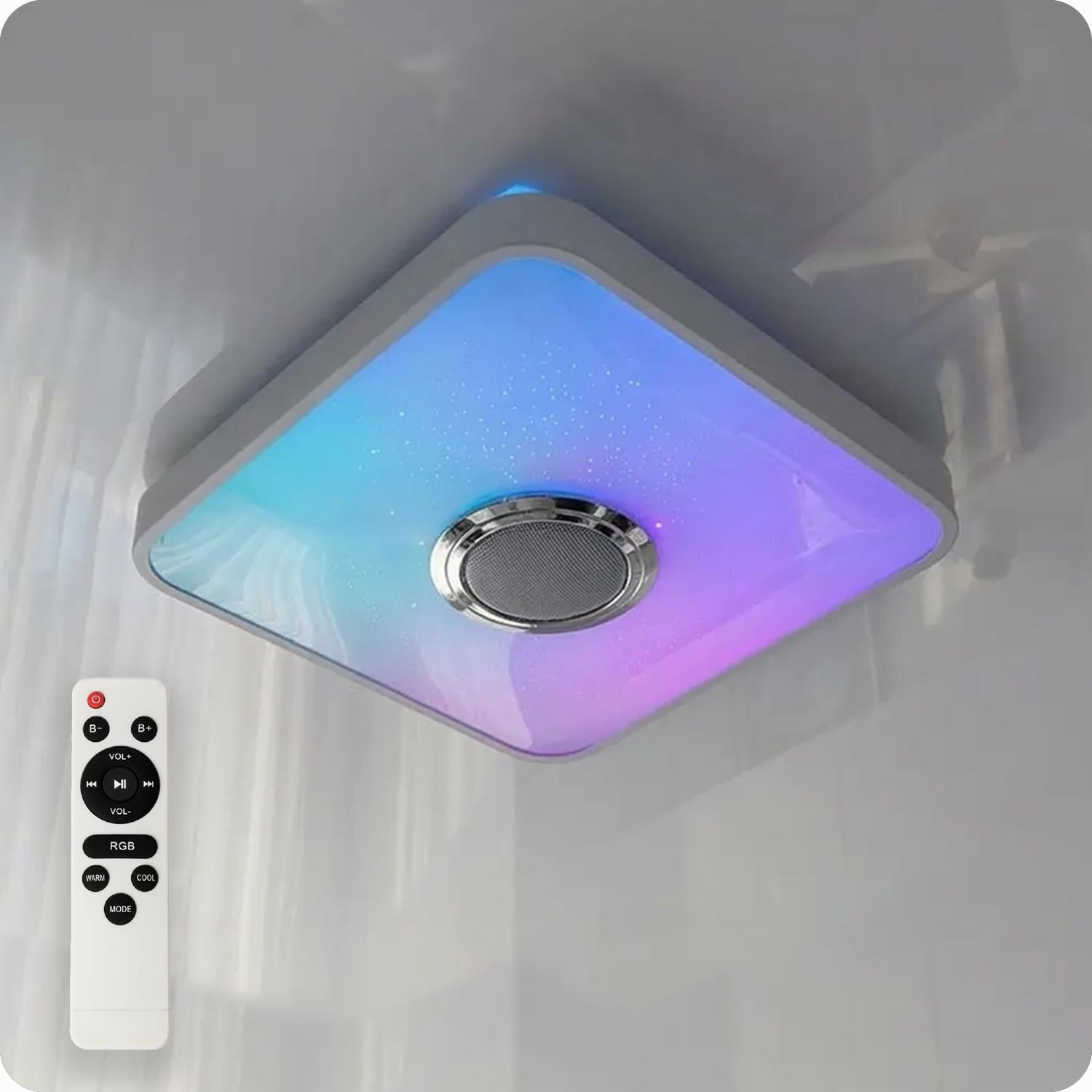 Люстра світлодіодна 517 Dlight RGB з пультом і колонкою 45 Вт Білий (02152)