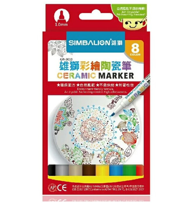 Набор маркеров YOVER для стекла и керамики 8 цветов