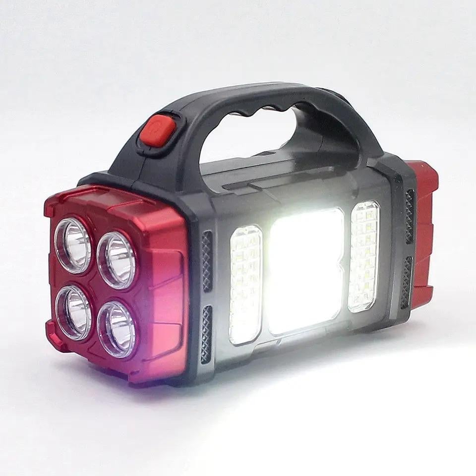 Аккумуляторный фонарь Hurry Bolt HB-1678 LED на солнечной батарее с Power Bank Красный (21-25-9637)