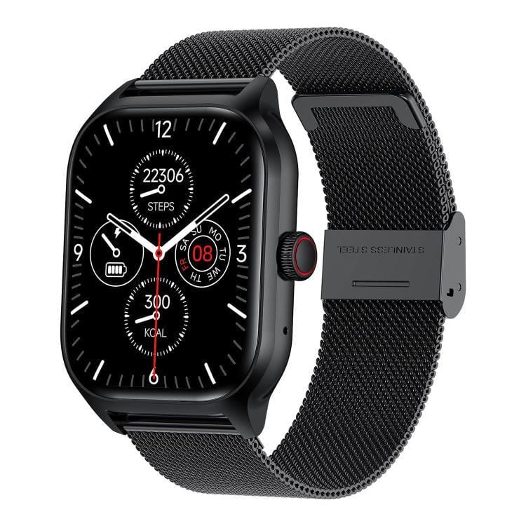 Смарт-часы Lemfo LT10-Y12 стальной ремешок Black (16727)