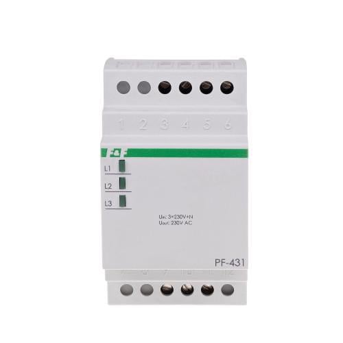 Переключатель фаз автоматический F&F PF-431i 3×400 В+N 16 A 160 A/20 мс (00000062448)