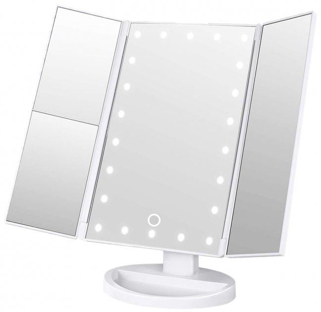 Зеркало для макияжа квадратное 22 LED Large Led Mirror Белый