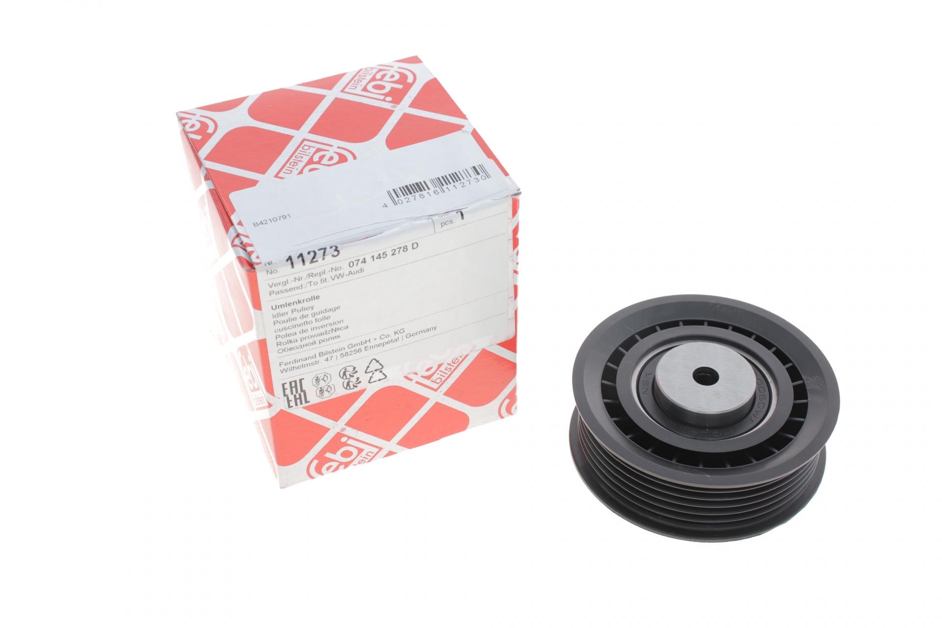 Ролик генератора FEBI BILSTEIN VW LT 2.5TDI ручейковый паразитный 81х26,5х8 мм (11273 FEBI BILSTEIN)