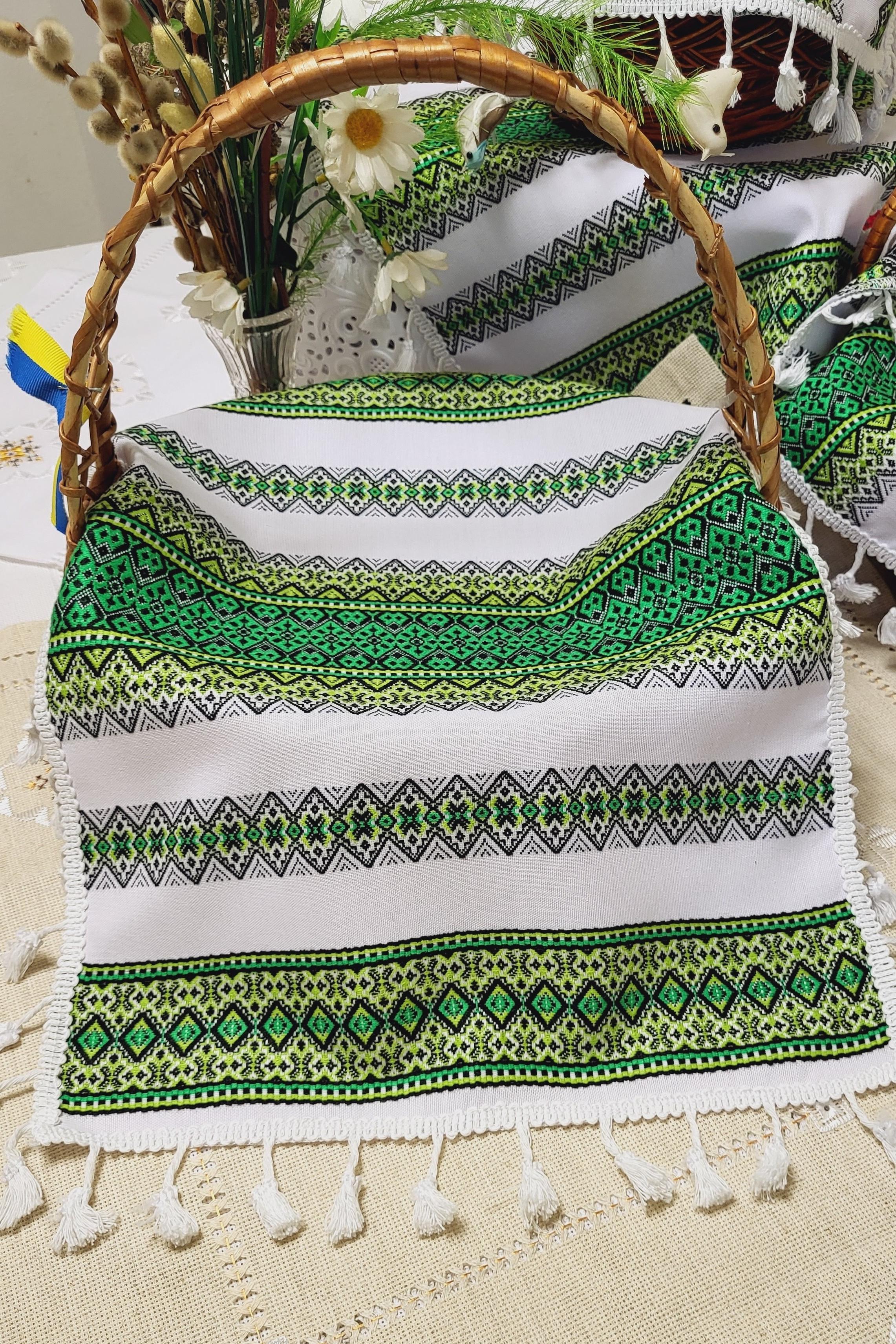 Серветка-рушник тканинно-декоративна з торками на святковий кошик (Арт-063вел) - фото 3 Серветка-рушник тканинно-декоративна з торками на святковий кошик (Арт-063вел) - фото 3