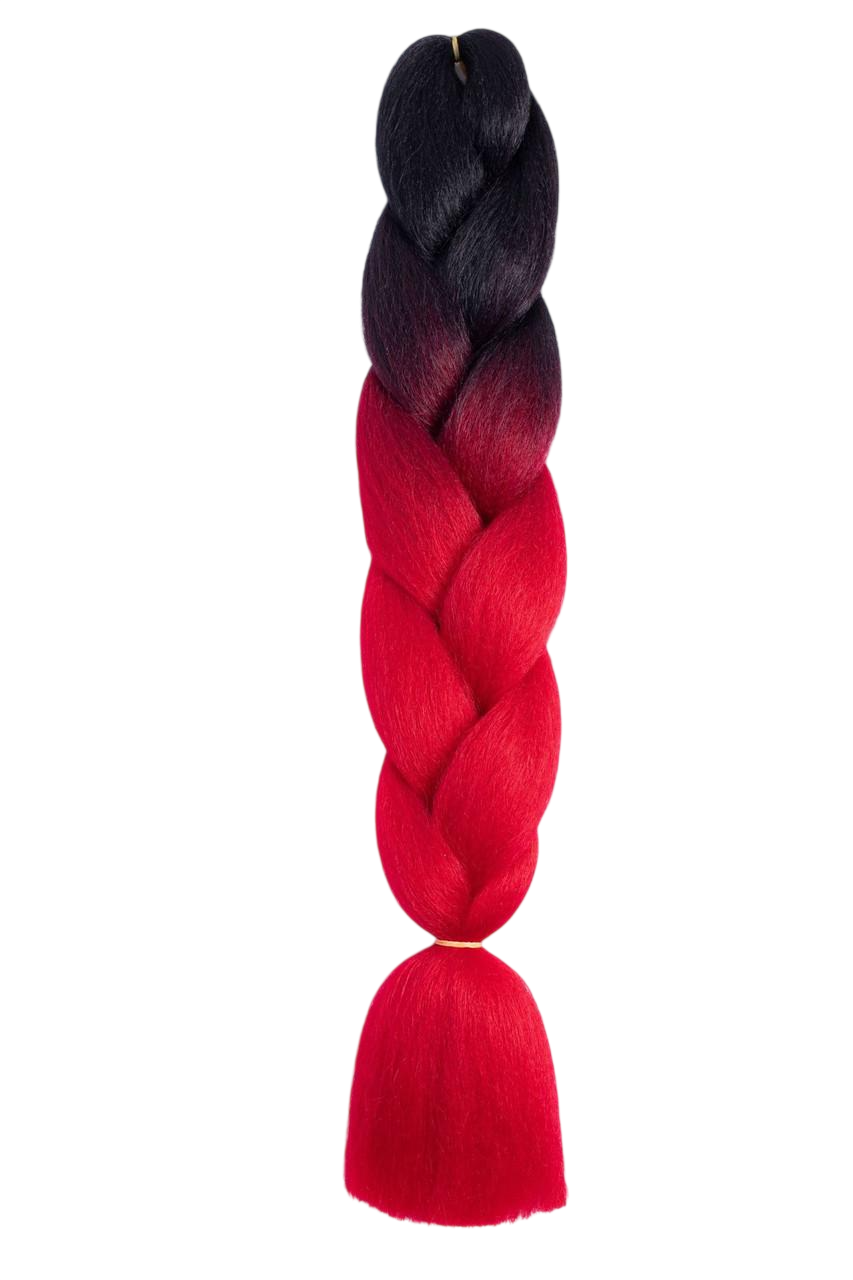 Канекалон омбре B1 60 см Черно-красный (778803)