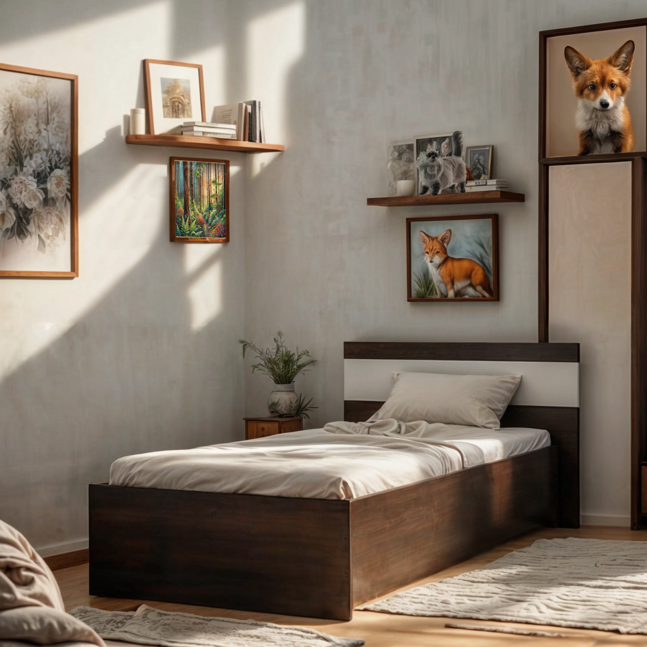 Кровать односпальная Tobi Sho SONATA/900 для детской комнаты 900х2000 мм Венге темный/Белый