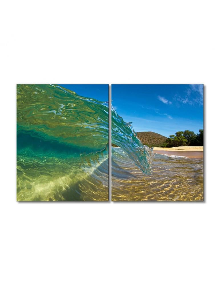 Картина модульная Прозрачная волна 2 модуля 60x90 см
