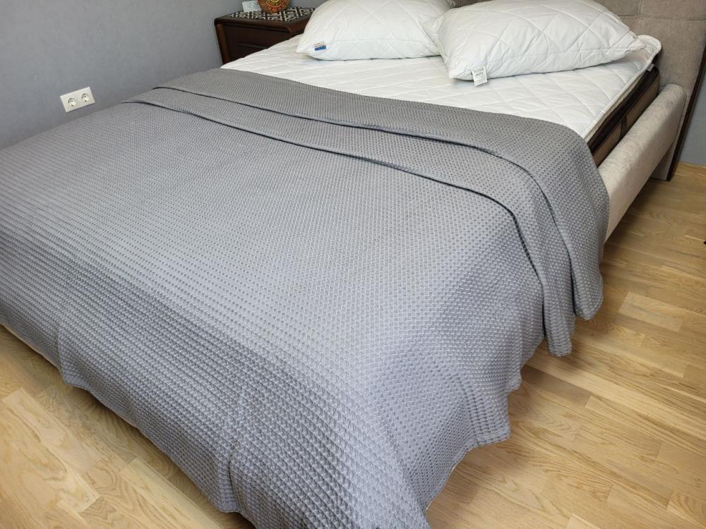 Покрывало Пике Сота 200x220 см Серый (11087) - фото 5 Покрывало Пике Сота 200x220 см Серый (11087) - фото 5