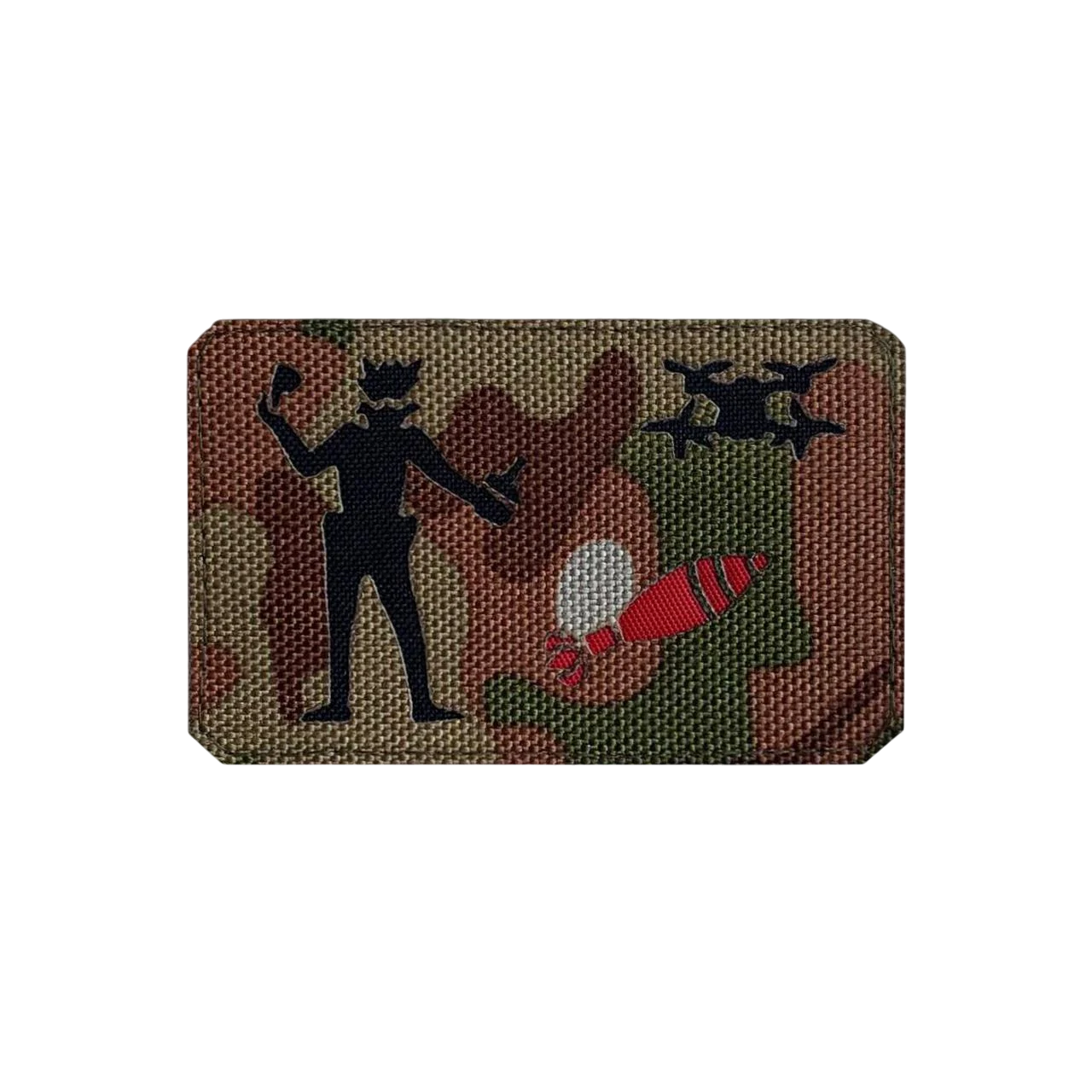 Шеврон на липучке Laser Cut ROP340 Черная Борода FPV ФПВ 50х80 мм Мультикам/Чорный (1175)