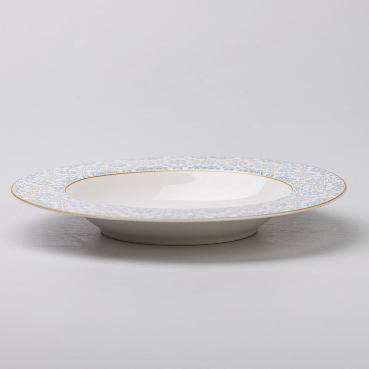 Тарілка супова керамічна з орнаментом 21,5 см (5407) - фото 4