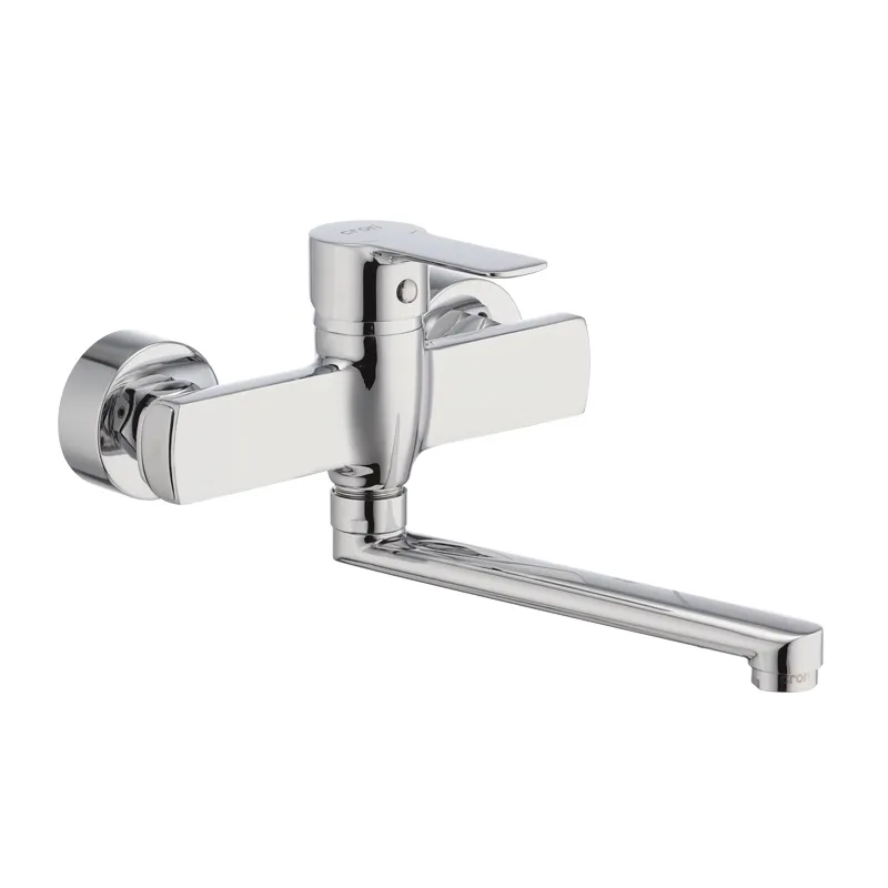 Смеситель для кухни Cron ENZO 005 из силумина Стальной (CR0817)