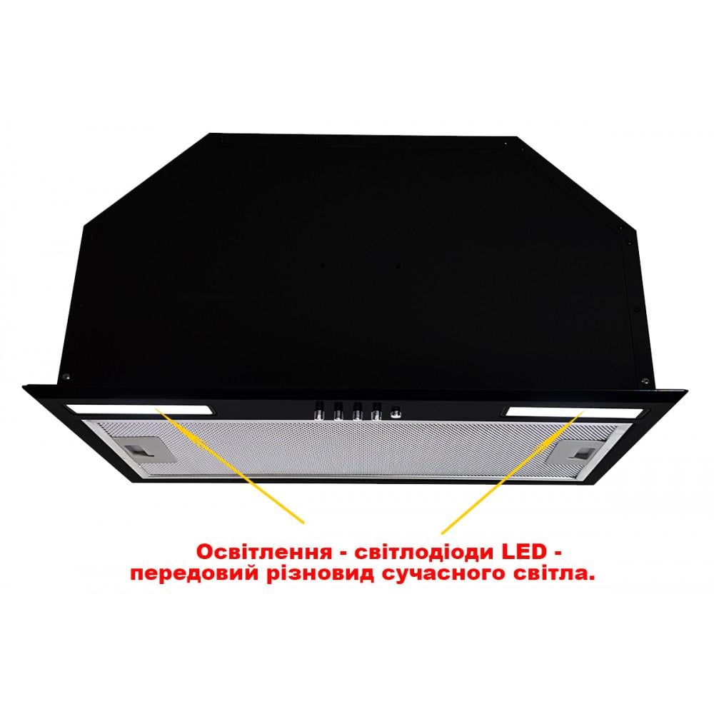 Вытяжка Luxor Jet F 60 BK Mechanic 1450 LED Черный - фото 7