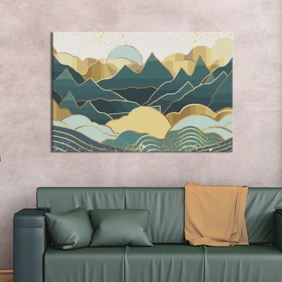 Картина на холсте Горная абстракция 122x81 см (646-1)