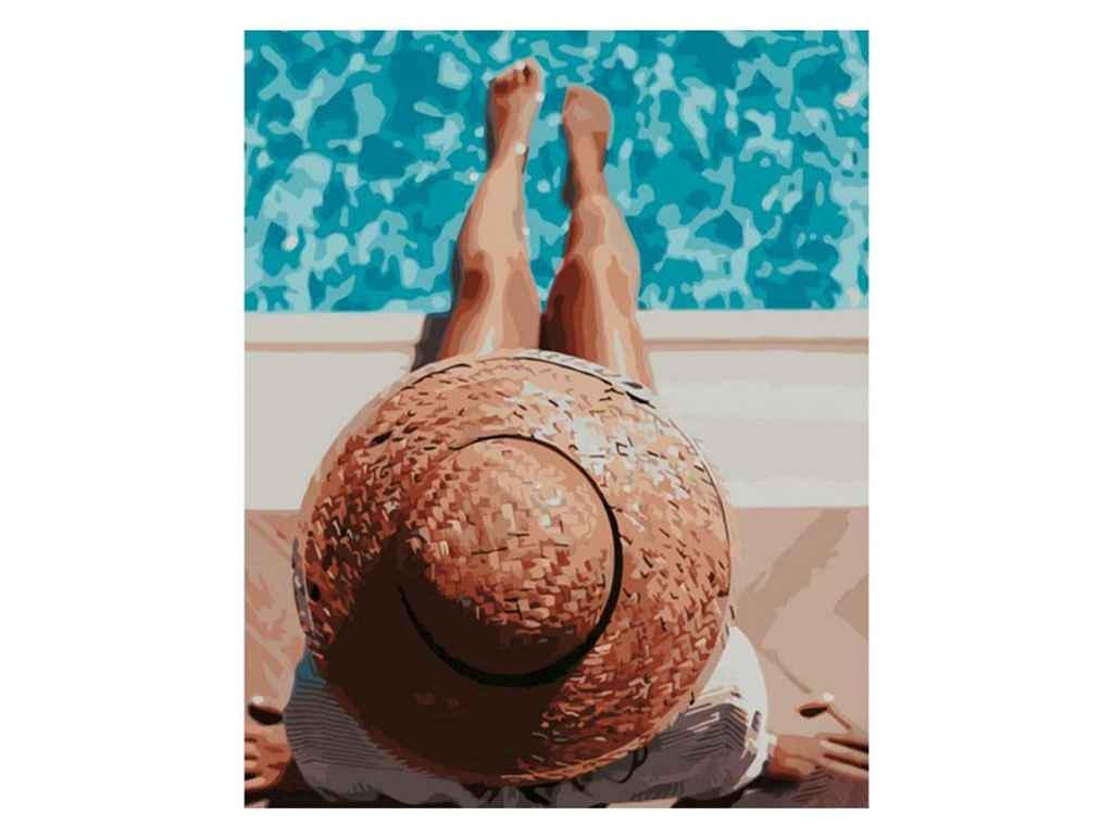 Картина по номерам Strateg Соломенная шляпа 40х50 см (GS928)