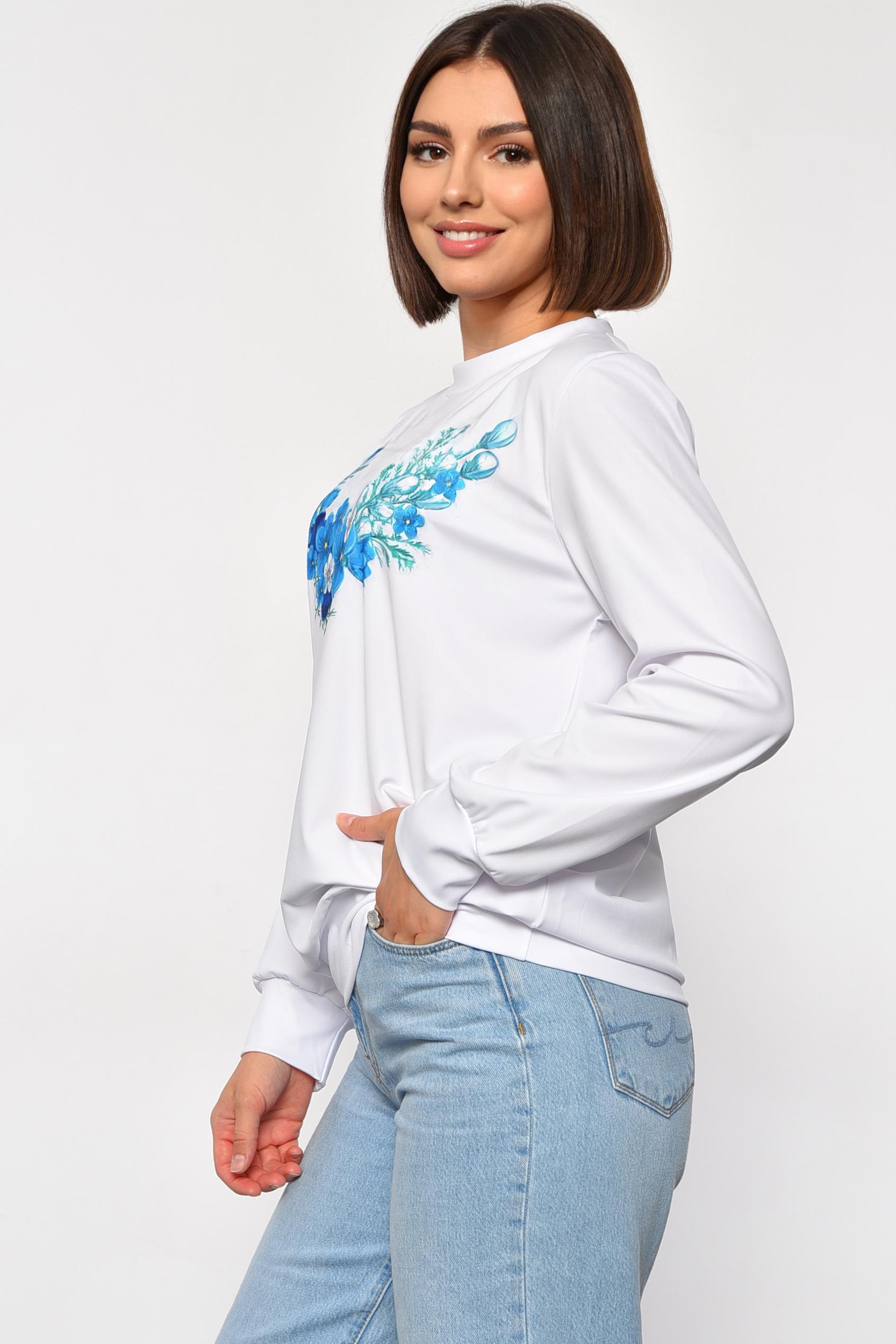 Свитшот женский с рисунком S-M Белый (185593) - фото 2 Свитшот женский с рисунком S-M Белый (185593) - фото 2