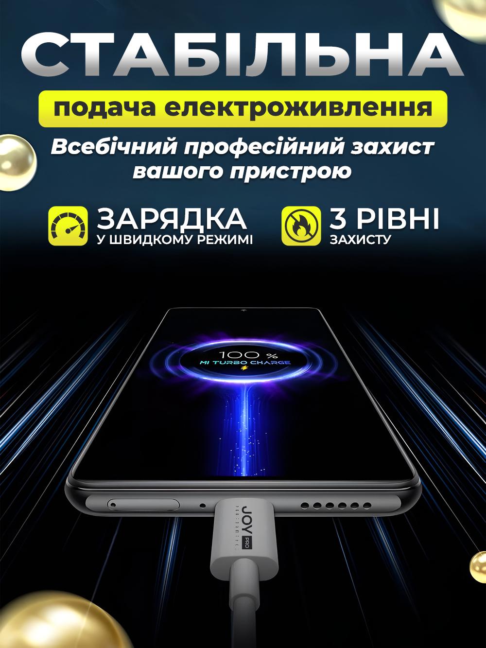 Зарядное устройство JoyPro 20W с кабелем Type-C 1 м Белый (4d5ecfa5) - фото 7