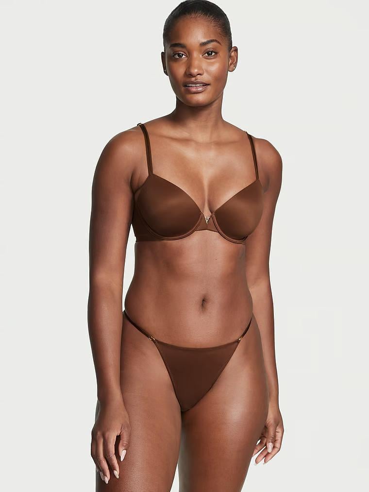 Трусики стринги Victoria’s Secret Adjustable String Thong Panty XS Коричневый (26876046)