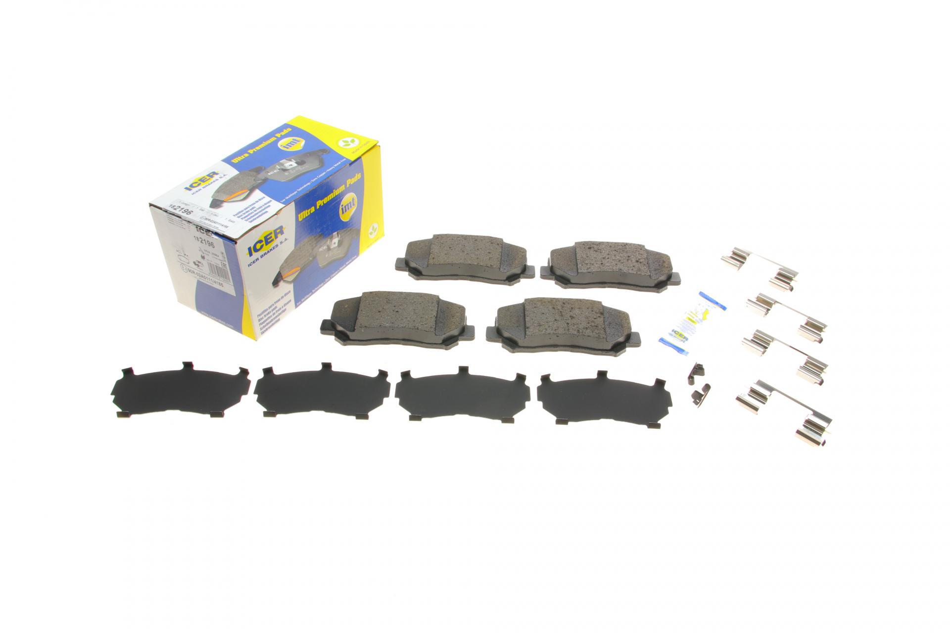 Колодки тормозные передние ICER Jeep Cherokee 13- (182196 ICER) Колодки тормозные передние ICER Jeep Cherokee 13- (182196 ICER)