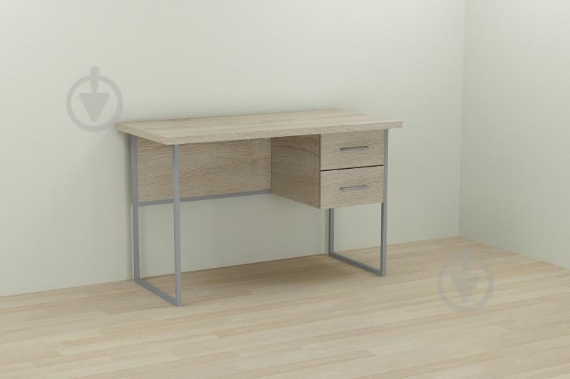 Комп'ютерний стіл Ferrum-decor Дакота 75x140x60 сірий ДСП Дуб Сонома 32мм