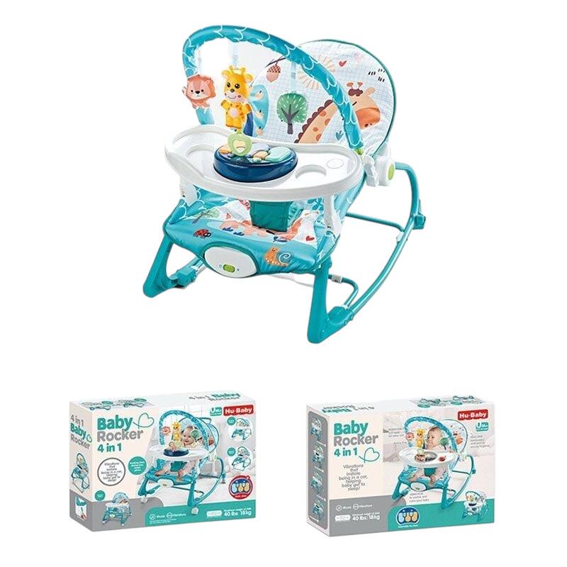 Шезлонг дитячий 4в1 з мелодіями вібрацією піаніно та підвісками Блакитний (69869B) - фото 2 Шезлонг дитячий 4в1 з мелодіями вібрацією піаніно та підвісками Блакитний (69869B) - фото 2