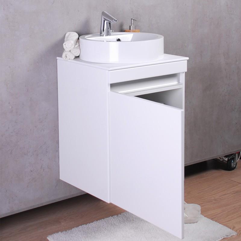 Тумба подвесная Fancy Marble Sheldon 500 со столешницей и раковиной Renata Белый