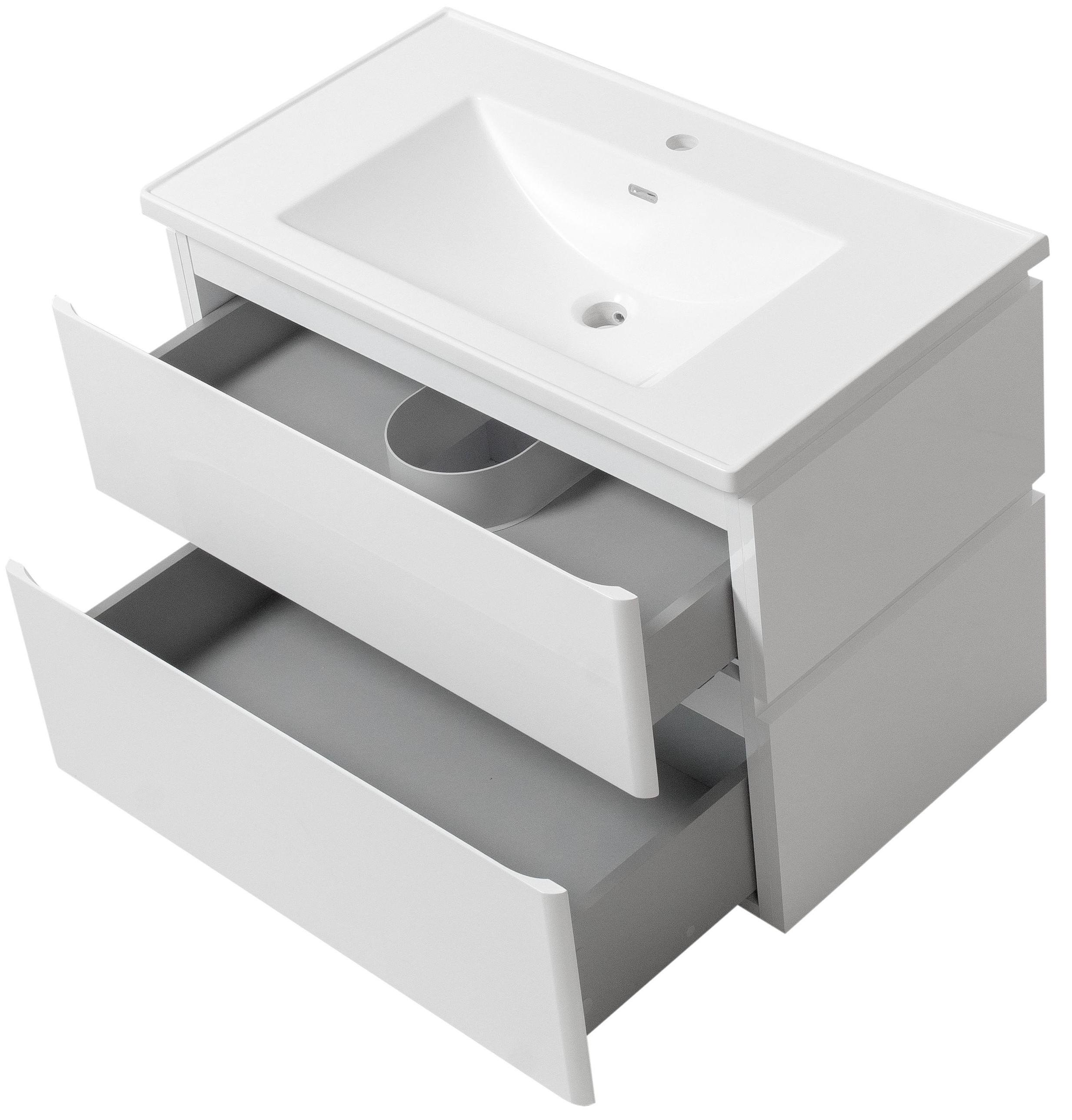 Тумба ЮВВИС Лион ТПБ-2 Д 60 см с умывальником Канте из искусственного камня (14853714) - фото 2