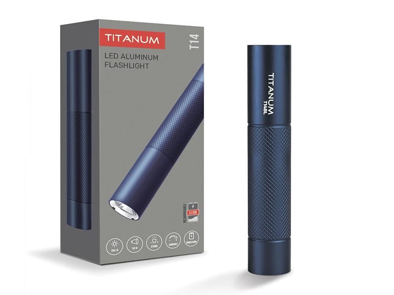 Фонарик светодиодный портативный TITANUM TLF-T14BL 300 Lm 5000K Blue (7312)