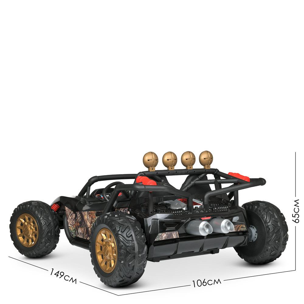 Електромобіль дитячий Bambi Racer JS3168EBLR-18 баггі двомісний 24V Чорний камуфляж (14982926) - фото 3