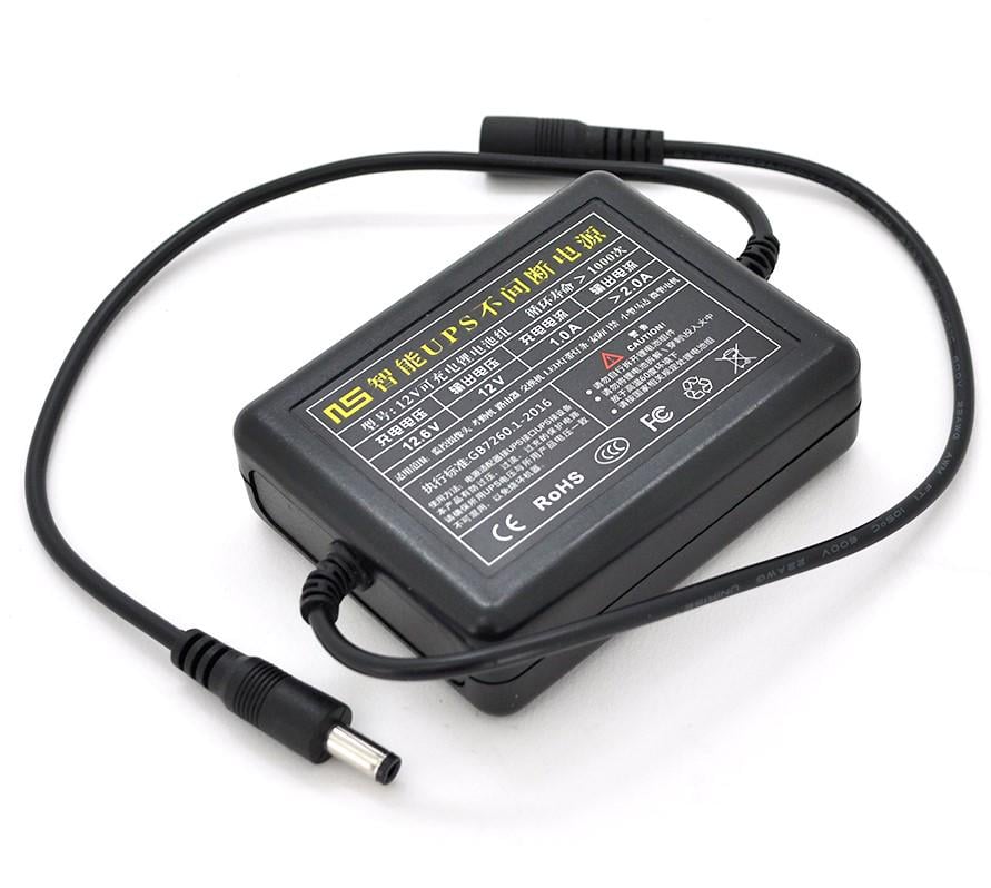 Источник бесперебойное питание VOLTRONIC DC 12V 1A элементы Li-ion 2 3,7 2200 mAh in out DC 5,5x2,5