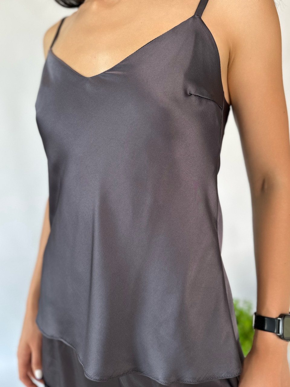 Майка Maybel из шелка Армани L Графит (2669209164)