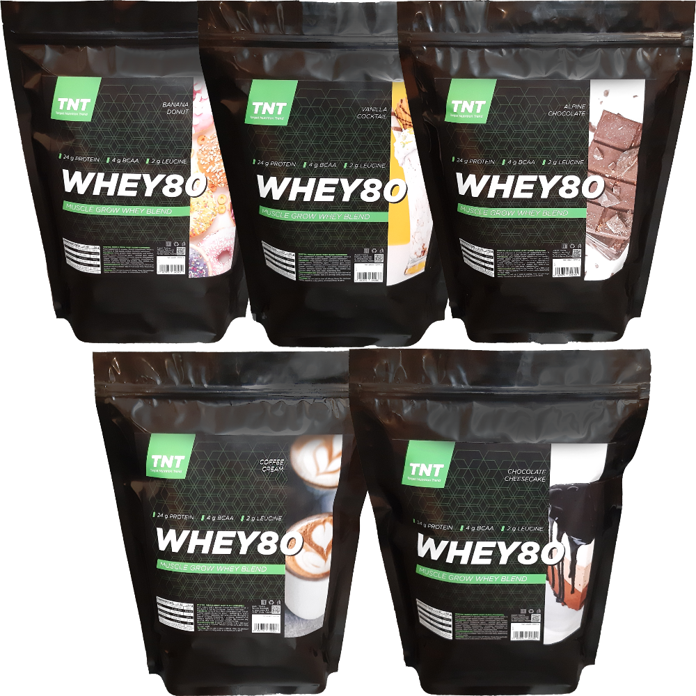 Протеин TNT Whey 80 Muscle Grow 2 кг 5 шт.