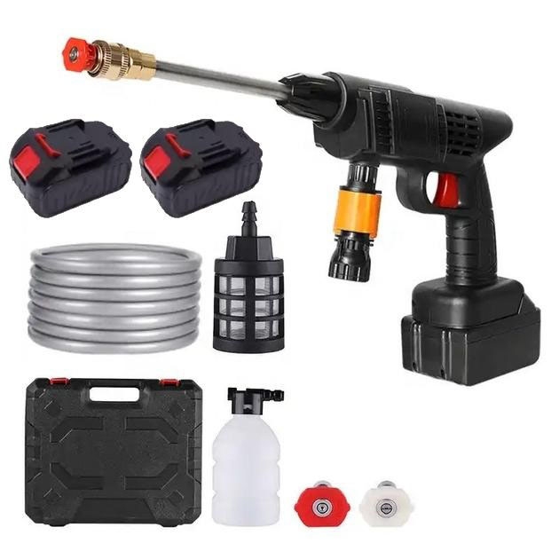 Мойка высокого давления UKC 6606 портативная аккумуляторная 2000 mAh x 2 (23678530) - фото 2 Мойка высокого давления UKC 6606 портативная аккумуляторная 2000 mAh x 2 (23678530) - фото 2