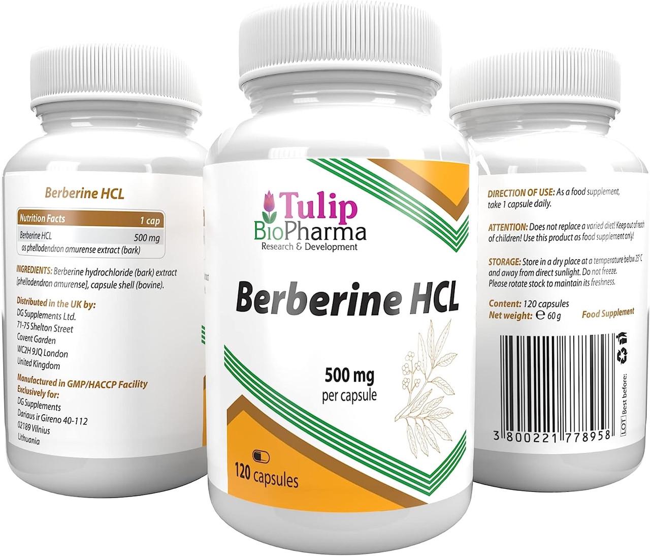 Берберин Tulip BioPharma HCL 500 мг 120 капсул (50091782) - фото 2 Берберин Tulip BioPharma HCL 500 мг 120 капсул (50091782) - фото 2