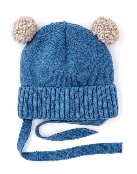 Шапка детская для мальчиков Марк D919 хлопок 42-46 см Светло-серый - фото 4